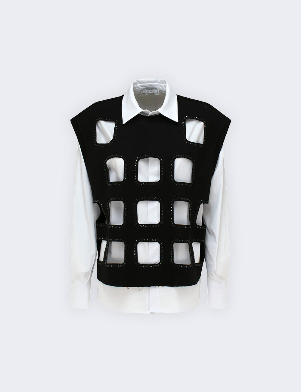 Shirt with perforated vest