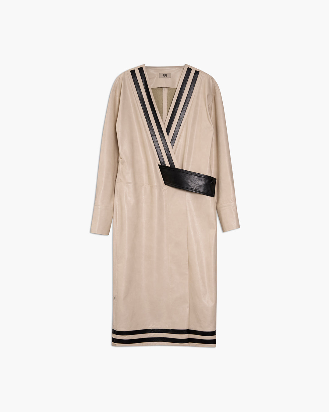 Draped short dress with jewel application
