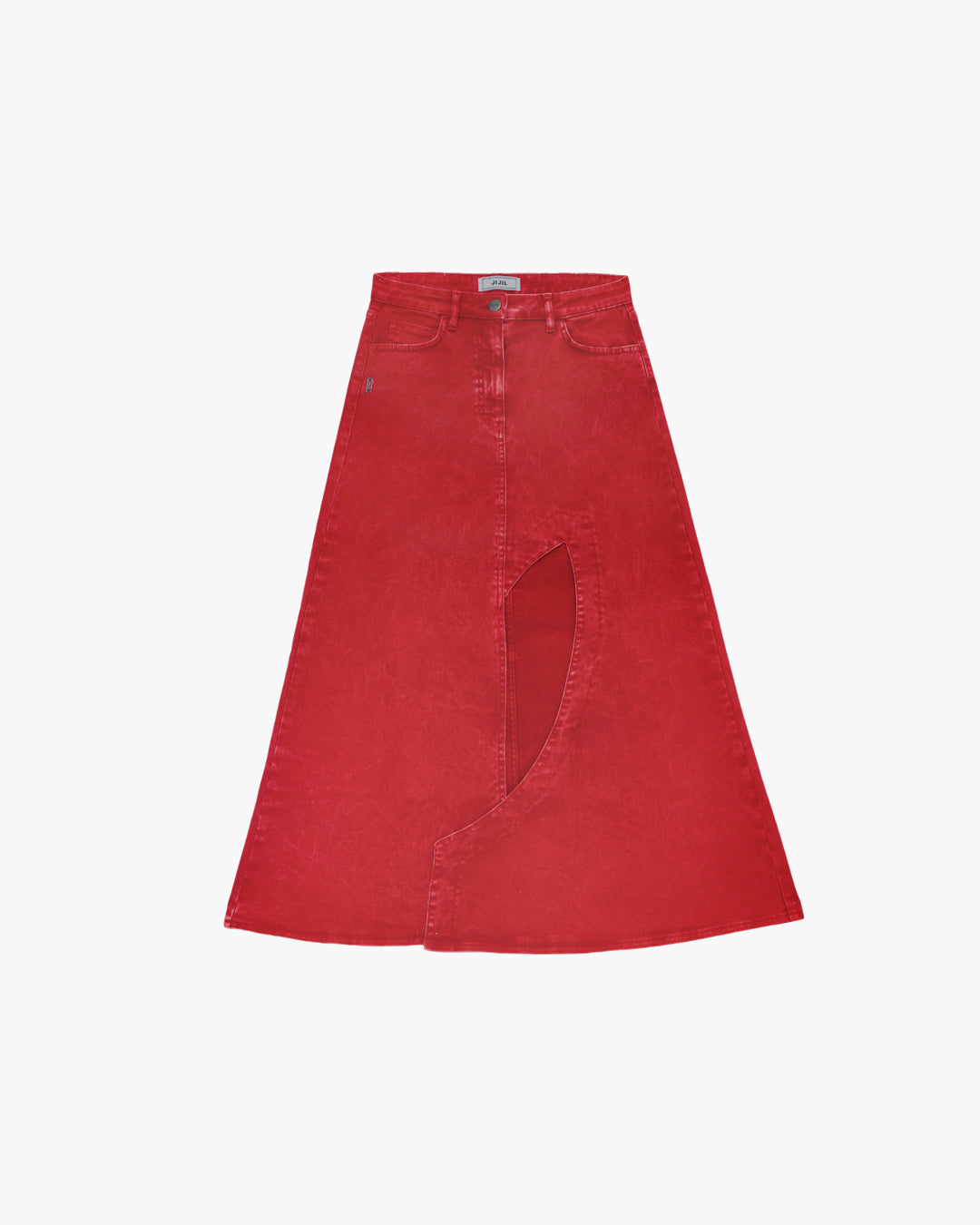 Longuette skirt in denim