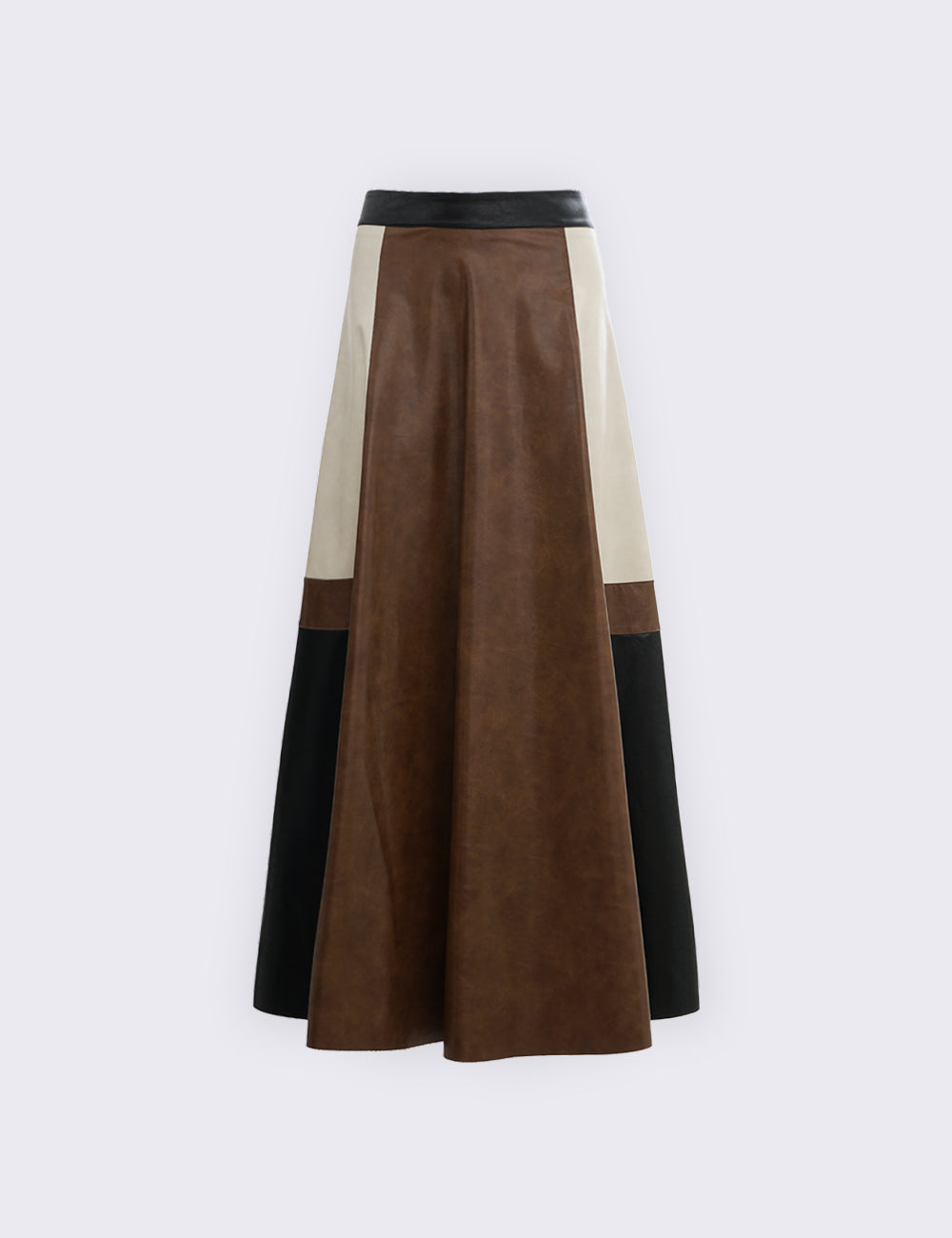 Long skirt in leather