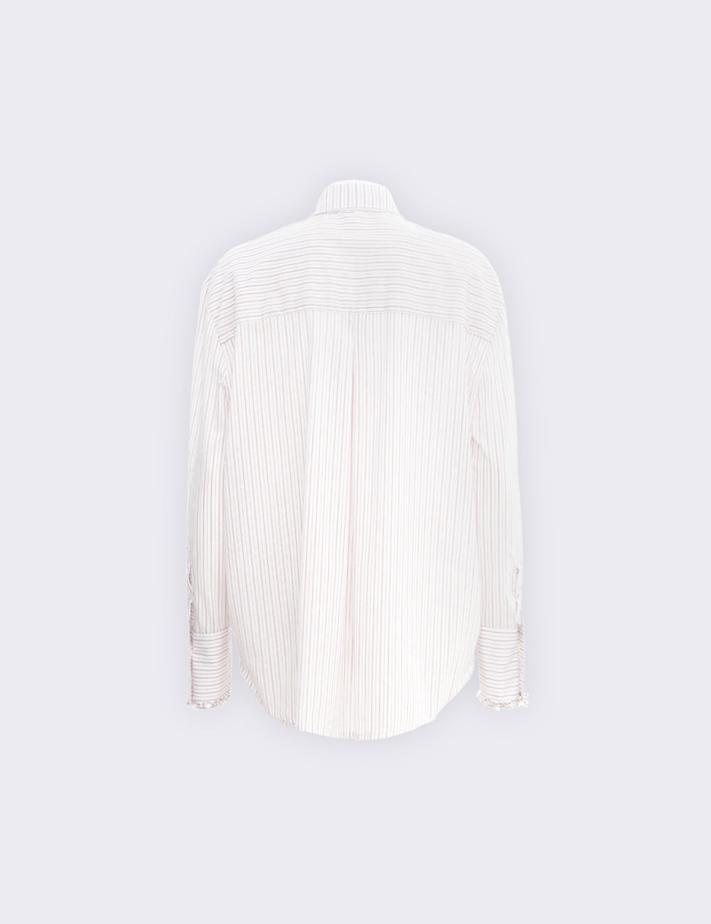 Striped shirt with embroidered collar